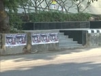 Posters targeting AAP leaders Manish Sisodia and Satyendar Jain put up outside AICC and Delhi Congress offices. Posters targeting AAP leaders Manish Sisodia and Satyendar Jain put up outside AICC and Delhi Congress offices.