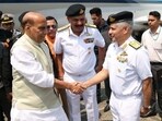 Union defence minister Rajnath Singh, navy chief R Hari Kumar and over 20 commanders of the Indian Navy will discuss future warfare on board INS Vikrant on Monday.