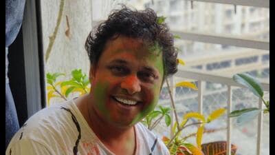 Actor Yogesh Tripathi in Holi mode Actor Yogesh Tripathi in Holi mode