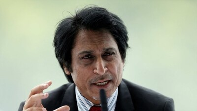 Ramiz Raja during the MCC World Cricket committee press conference (Reuters)
