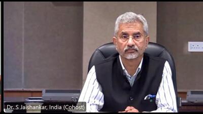 External Affairs Minister S Jaishankar attends a virtual meeting of the India-Russia Inter-Governmental Commission on Trade, Economic, Scientific, Technological and Cultural cooperation, on Monday with deputy prime minister of Russia Denis Manturov (PTI/Twitter/DrSJaishankar) External Affairs Minister S Jaishankar attends a virtual meeting of the India-Russia Inter-Governmental Commission on Trade, Economic, Scientific, Technological and Cultural cooperation, on Monday with deputy prime minister of Russia Denis Manturov (PTI/Twitter/DrSJaishankar)