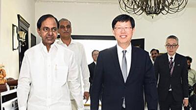 In the letter, written to Telangana chief minister K Chandrasekhar Rao on Monday, the Foxconn chairman said his company was committed to setting up a manufacturing facility at Kongara Kalan. (HT)