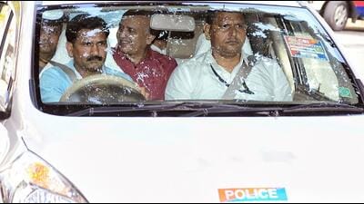 Manish Sisodia was produced before the Rouse Avenue court in Delhi on Monday. (ANI Photo) Manish Sisodia was produced before the Rouse Avenue court in Delhi on Monday. (ANI Photo)