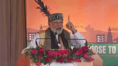 PM Modi was addressing a rally in Tura, Meghalaya. (Twitter) PM Modi was addressing a rally in Tura, Meghalaya. (Twitter)