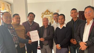 UDP with 11 seats and the PDF, which has two MLAs extended support to NPP. (Twitter | Conrad K Sangma) UDP with 11 seats and the PDF, which has two MLAs extended support to NPP. (Twitter | Conrad K Sangma)