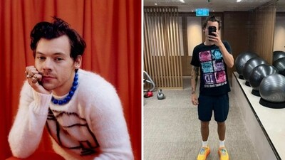 Harry Styles uploaded a selfie on his Instagram Stories wearing a One Direction shirt. Harry Styles uploaded a selfie on his Instagram Stories wearing a One Direction shirt.