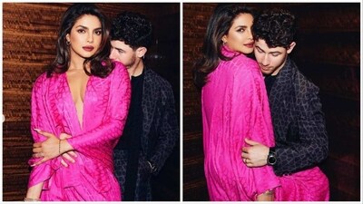 Priyanka Chopra with Nick Jonas at the Valentino fashion show. Priyanka Chopra with Nick Jonas at the Valentino fashion show.