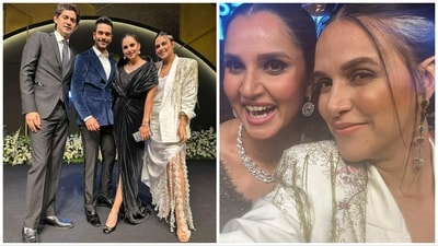 Neha Dhupia has shared many pics from Sania Mirza's party. Neha Dhupia has shared many pics from Sania Mirza's party.