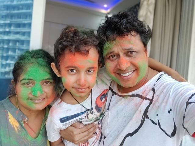 Yogesh with his family members. Yogesh with his family members.