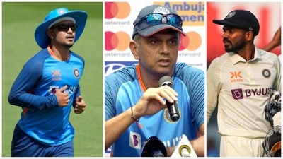 Dravid was seen coaching Kishan in the nets while Bharat received a rest from the optional session ahead of the 4th Test (ANI-AP) Dravid was seen coaching Kishan in the nets while Bharat received a rest from the optional session ahead of the 4th Test (ANI-AP)