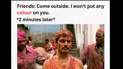 Holi memes that will make you laugh out loud. (Twitter/@mygstrefund)