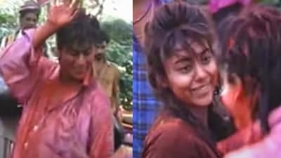Shah Rukh Khan and Gauri Khan were attending the Holi festivities hosted by filmmaker Subhash Ghai in 1995. Shah Rukh Khan and Gauri Khan were attending the Holi festivities hosted by filmmaker Subhash Ghai in 1995.
