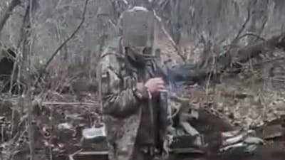 Russia-Ukraine war: A screenshot from the video purportedly showing the Ukrainian soldier before he was shot dead. (BBC) Russia-Ukraine war: A screenshot from the video purportedly showing the Ukrainian soldier before he was shot dead. (BBC)