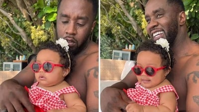 Sean Combs with daughter Love Sean. Sean Combs with daughter Love Sean.