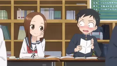 Teasing Master Takagi-san, also known as Karakai Jōzu no Takagi-san, is a popular manga series that has captured the hearts of fans worldwide. (Shin-Ei Animation) Teasing Master Takagi-san, also known as Karakai Jōzu no Takagi-san, is a popular manga series that has captured the hearts of fans worldwide. (Shin-Ei Animation)