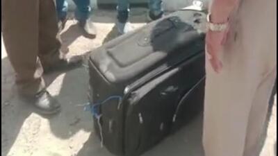 The suitcase in which the woman’s body was found in Panipat. (HT Photo)