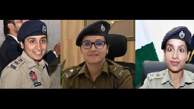 While Punjab cadre officer Kanwardeep Kaur is set to join as the new SSP in Chandigarh, Haryana cadre officer Manisha Choudhary is SSP (traffic and security), and AGMUT cadre officer Shruti Arora is SP, city. For the first time in Chandigarh, women cops will dominate all important policing portfolios in the city. (HT Photos) While Punjab cadre officer Kanwardeep Kaur is set to join as the new SSP in Chandigarh, Haryana cadre officer Manisha Choudhary is SSP (traffic and security), and AGMUT cadre officer Shruti Arora is SP, city. For the first time in Chandigarh, women cops will dominate all important policing portfolios in the city. (HT Photos)