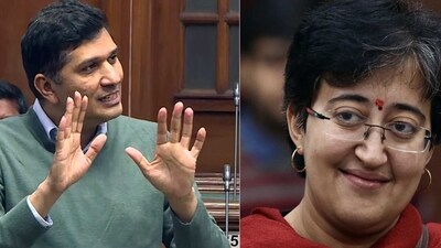 Aam Aadmi Party (AAP) MLAs Saurabh Bhardwaj and Atishi. (ANI) Aam Aadmi Party (AAP) MLAs Saurabh Bhardwaj and Atishi. (ANI)