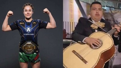 Mexico's Alexa Grasso stunned Valentina Shevchenko to lift the women's flyweight title in the co-main event of UFC 285 on Saturday. (Twitter) Mexico's Alexa Grasso stunned Valentina Shevchenko to lift the women's flyweight title in the co-main event of UFC 285 on Saturday. (Twitter)