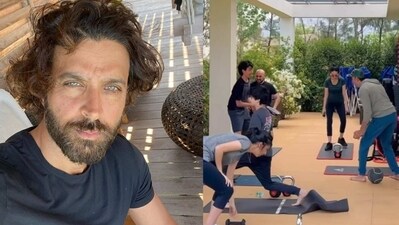 Hrithik Roshan marks Holi 2023 with family and friends. Hrithik Roshan marks Holi 2023 with family and friends.