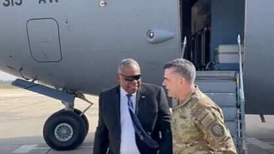 U.S. Defense Secretary Lloyd Austin arrives in Iraq