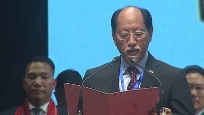 Neiphiu Rio sworn in as Chief Minister of Nagaland (ANI) Neiphiu Rio sworn in as Chief Minister of Nagaland (ANI)