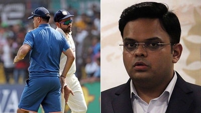 Rahul Dravid with Rohit Sharma; Jay Shah Rahul Dravid with Rohit Sharma; Jay Shah