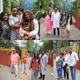 Celebrities at Javed Akhtar Holi party. (Varinder Chawla) (Varinder Chawla) Celebrities at Javed Akhtar Holi party. (Varinder Chawla) (Varinder Chawla)