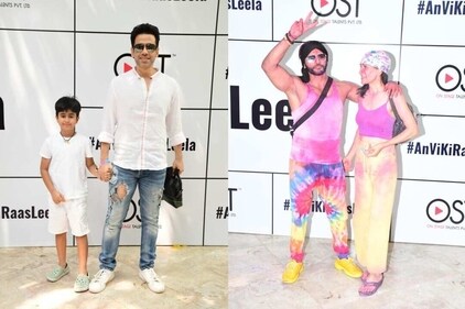 Tusshar Kapoor and his son Laksshya Kapoor, and Teejay Sidhu and Karanvir Bohra posed for photos at the event.