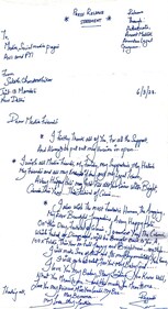 Sukesh Chandrashekhar's letter. Sukesh Chandrashekhar's letter.
