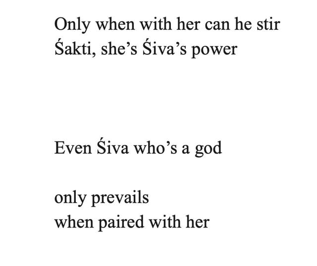 From Verse 1 of Wave of Beauty (Translation of the Saundarya Lahari) From Verse 1 of Wave of Beauty (Translation of the Saundarya Lahari)