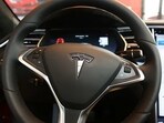 The interior of a Tesla at a Tesla showroom in Red Hook, Brooklyn in New York City. (AFP)
