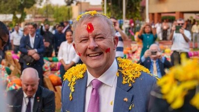 Taking to Twitter, Albanese said, “Honoured to celebrate Holi in Ahmedabad, India. Holi’s message of renewal through the triumph of good over evil is an enduring reminder for all of us.” (Twitter) Taking to Twitter, Albanese said, “Honoured to celebrate Holi in Ahmedabad, India. Holi’s message of renewal through the triumph of good over evil is an enduring reminder for all of us.” (Twitter)
