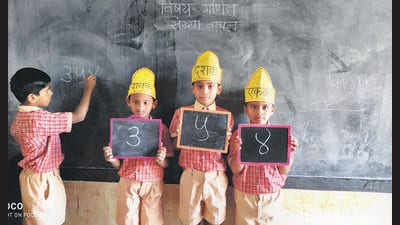 Over the last three months, the Pune Zilla Parishad (ZP) undertook a rigorous, district-wide programme called the ‘Nipun Bharat Gunvatta Vruddhi Programme’ to improve foundational literacy and numeracy (FLN) outcomes of children studying in ZP schools (HT PHOTO) Over the last three months, the Pune Zilla Parishad (ZP) undertook a rigorous, district-wide programme called the ‘Nipun Bharat Gunvatta Vruddhi Programme’ to improve foundational literacy and numeracy (FLN) outcomes of children studying in ZP schools (HT PHOTO)