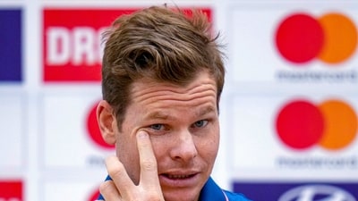 Australian stand-in-captain Steve Smith addresses a press conference (PTI)
