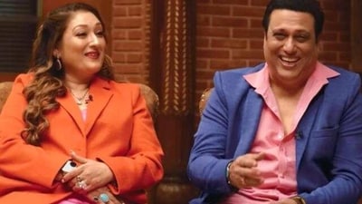 Govinda with wife Sunita Ahuja during a recent interview. Govinda with wife Sunita Ahuja during a recent interview.
