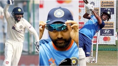 KS Bharat; Rohit Sharma; Ishan Kishan (PTI/ANI) KS Bharat; Rohit Sharma; Ishan Kishan (PTI/ANI)