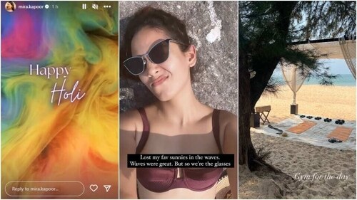 Screenshot of Mira Rajput's Instagram stories. (Instagram) Screenshot of Mira Rajput's Instagram stories. (Instagram)