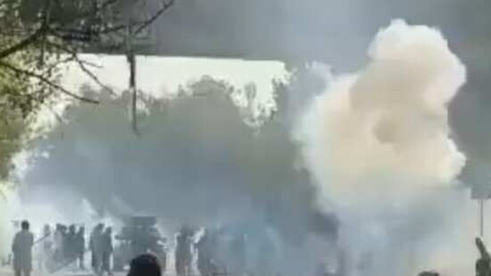 Pakistan: A heavy contingent of police placed containers and barriers on the way to Khan's residence, blocking all entries.
