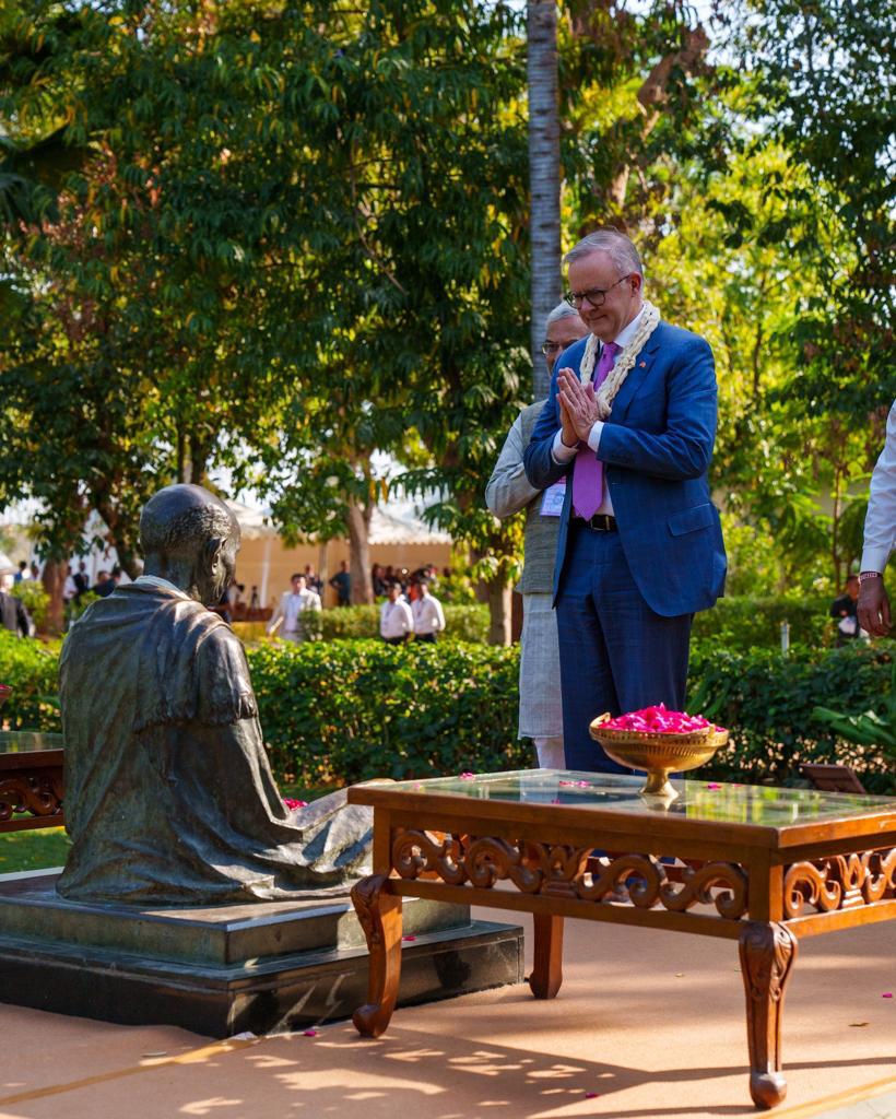 Australian PM visits Sabarmati Ashram Australian PM visits Sabarmati Ashram