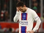 Soccer Football - Champions League - Round of 16 - Second Leg - Bayern Munich v Paris St Germain - Allianz Arena, Munich, Germany - March 8, 2023  Paris St Germain's Lionel Messi reacts REUTERS/Kai Pfaffenbach
