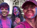 England skipper Heather Knight played Holi with Indian cricketers Richa Ghosh and Smriti Mandhana. England skipper Heather Knight played Holi with Indian cricketers Richa Ghosh and Smriti Mandhana.