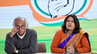 Congress leaders Jairam Ramesh and Supriya Shrinate (ANI)