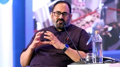 Union Minister Rajeev Chandrasekhar. (Raisina Dialogue Twitter) Union Minister Rajeev Chandrasekhar. (Raisina Dialogue Twitter)