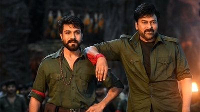 Ram Charan and Chiranjeevi acted together in the Telugu film Acharya last year. Ram Charan and Chiranjeevi acted together in the Telugu film Acharya last year.