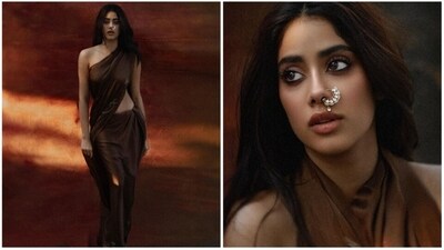 Janhvi Kapoor earlier draped her 9-yards the ancient way adding modern elements to her look. During the Victorian era, most women wouldn't wear blouses under their sarees. Janhvi's previous portraits in a brown saree will take you back in time and give you a glimpse of the history of saree. (Instagram/@janhvikapoor) Janhvi Kapoor earlier draped her 9-yards the ancient way adding modern elements to her look. During the Victorian era, most women wouldn't wear blouses under their sarees. Janhvi's previous portraits in a brown saree will take you back in time and give you a glimpse of the history of saree. (Instagram/@janhvikapoor)