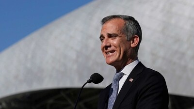 A politically divided U.S. Senate panel Wednesday, March 8, 2023, advanced Democrat Eric Garcetti's nomination to become ambassador to India. (AP) A politically divided U.S. Senate panel Wednesday, March 8, 2023, advanced Democrat Eric Garcetti's nomination to become ambassador to India. (AP)
