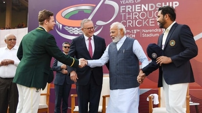 PM Albanese arrived in India on March 8. He also participated in Holi celebrations along with Gujarat Chief Minister Bhupendra Patel and the Governor of Gujarat Acharya Devvrat at Raj Bhawan in the state capital Gandhinagar. (PTI) PM Albanese arrived in India on March 8. He also participated in Holi celebrations along with Gujarat Chief Minister Bhupendra Patel and the Governor of Gujarat Acharya Devvrat at Raj Bhawan in the state capital Gandhinagar. (PTI)