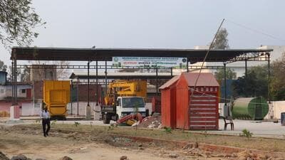 The corporation is developing a solid waste transfer station at the site in Ghaziabad. (Sakib Ali /HT PHOTO) The corporation is developing a solid waste transfer station at the site in Ghaziabad. (Sakib Ali /HT PHOTO)