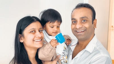 The couple – Dhara Shah and her husband Bhavesh Shah – spoke to the media in Grant Road on Thursday. The Jain community body, Shree Mumbai Jain Sangathan, is also backing them in their fight to bring back their three-old-daughter, Ariha Shah. (HT PHOTO) The couple – Dhara Shah and her husband Bhavesh Shah – spoke to the media in Grant Road on Thursday. The Jain community body, Shree Mumbai Jain Sangathan, is also backing them in their fight to bring back their three-old-daughter, Ariha Shah. (HT PHOTO)